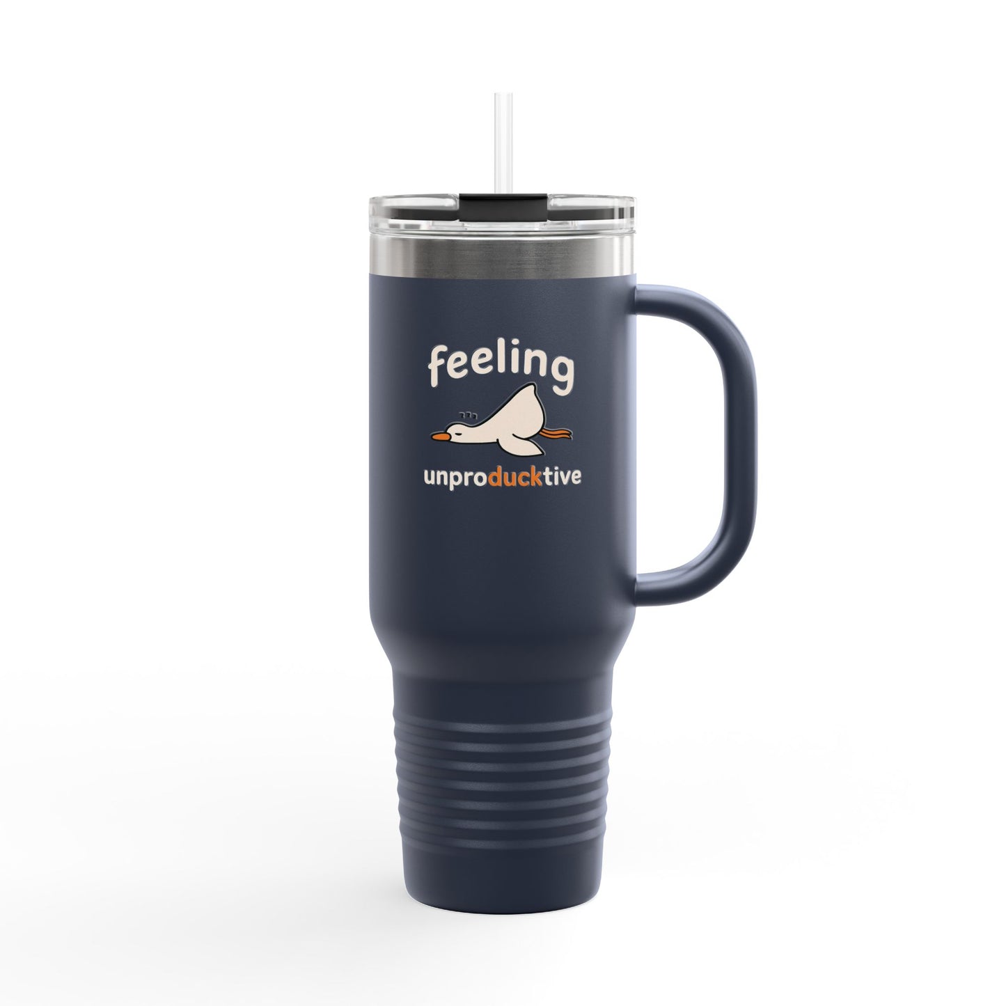 Insulated Travel Mug, Coffee Cup for Lazy Days, Funny Gift for Coffee Lovers, Reusable Beverage Container, Perfect for Commuting or Relaxing