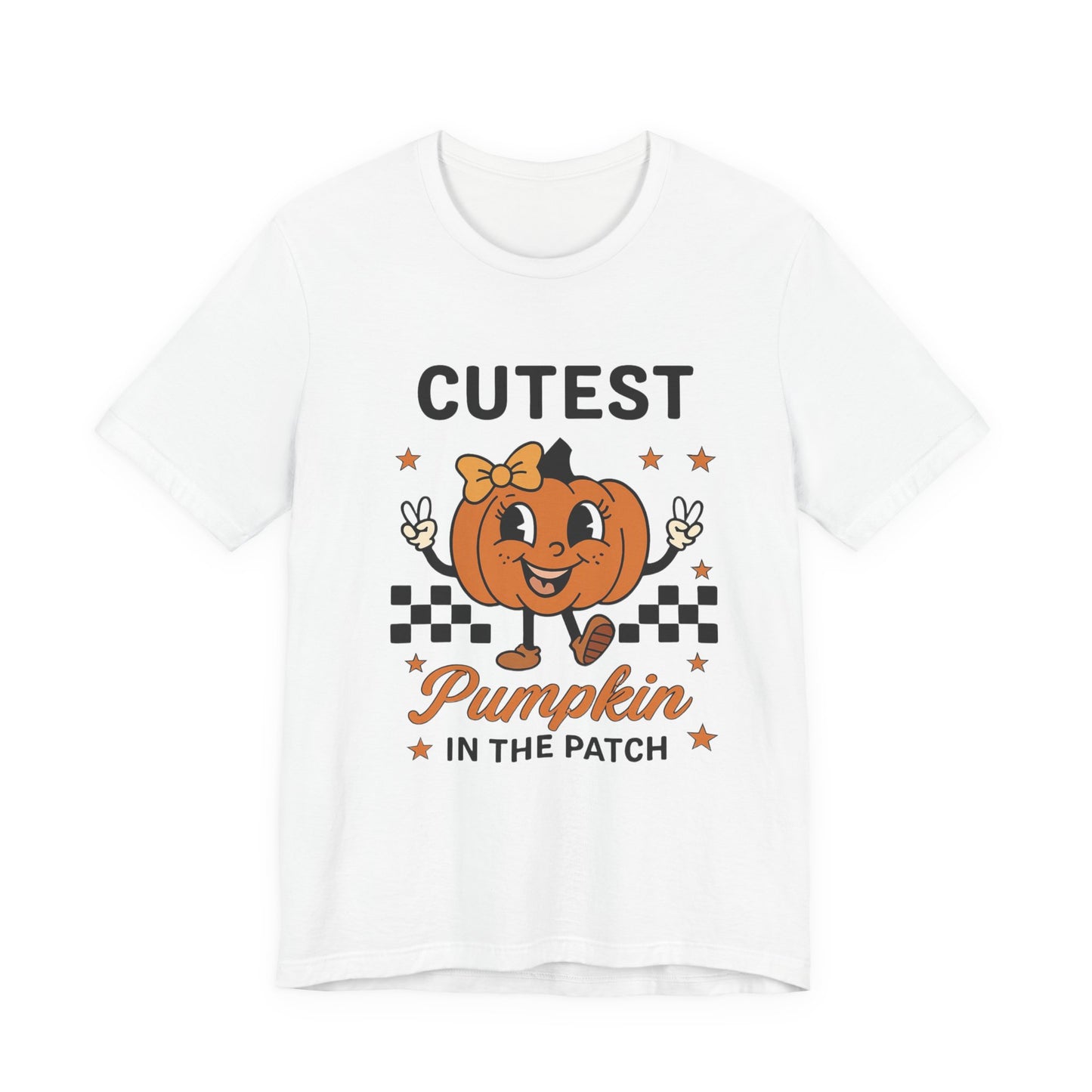 Cute Pumpkin Short Sleeve Tee, Fall T-Shirt, Halloween Shirt, Pumpkin Patch Top, Unisex Graphic Tee