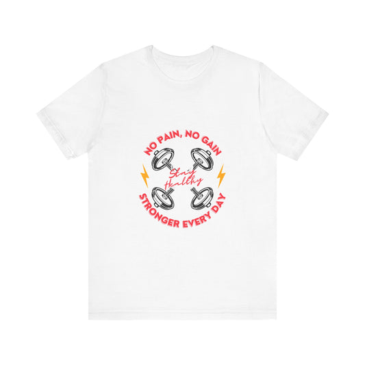 No Pain, No Gain Fitness Tee, Gym Shirt, Workout Top, Motivational Clothing, Gift for Fitness Lovers