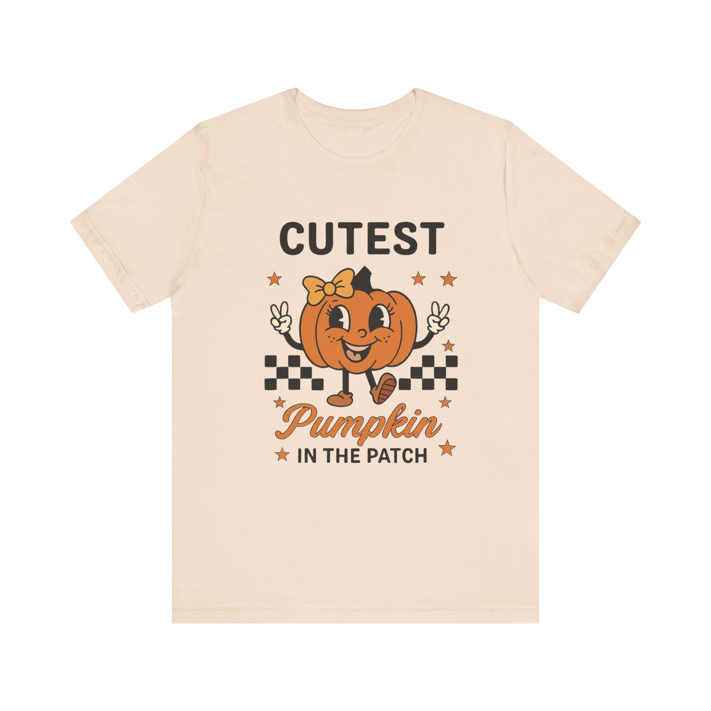 Cute Pumpkin Short Sleeve Tee, Fall T-Shirt, Halloween Shirt, Pumpkin Patch Top, Unisex Graphic Tee