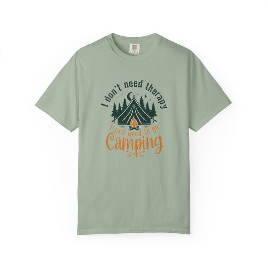 Camping Therapy Unisex T-Shirt, Outdoor Apparel, Gift for Campers, Nature Lover Shirt, Adventure Clothing, Summer Relaxation Wear