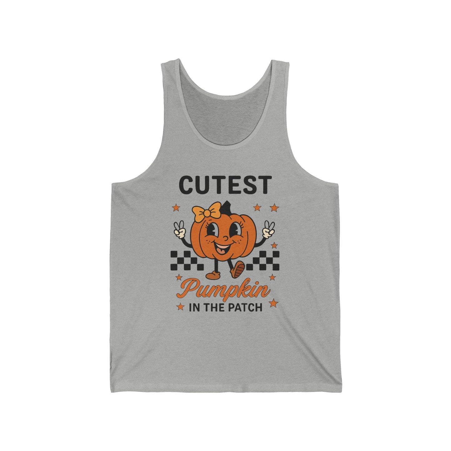 Cutest Pumpkin in the Patch Tank Top, Halloween Tank, Fall Apparel, Pumpkin Spice Lovers Gift, Unisex Jersey Tank, Comfortable Fall Wear
