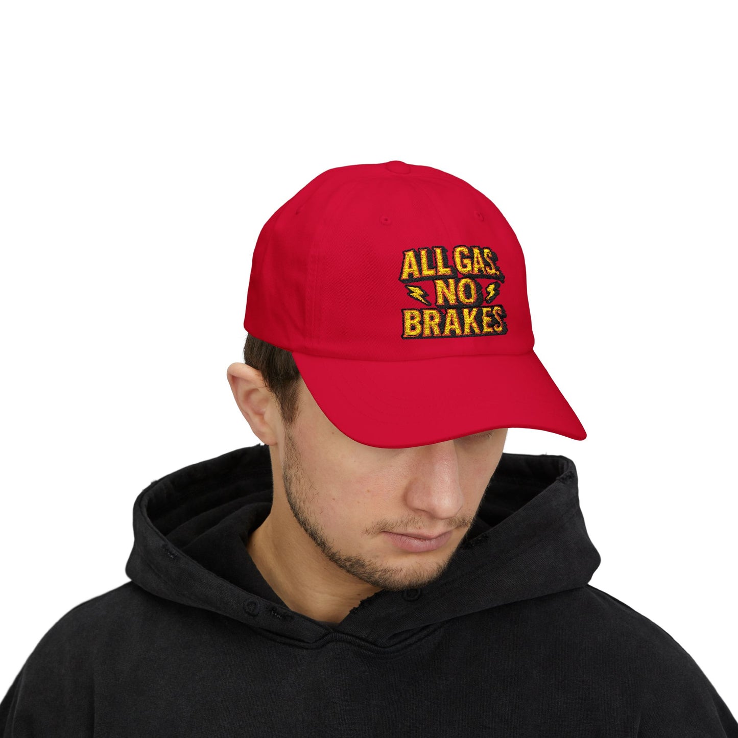 All Gas, No Brakes Dad Cap, Casual Summer Hat, Gift for Car Lovers, Father's Day Accessory, Everyday Cap