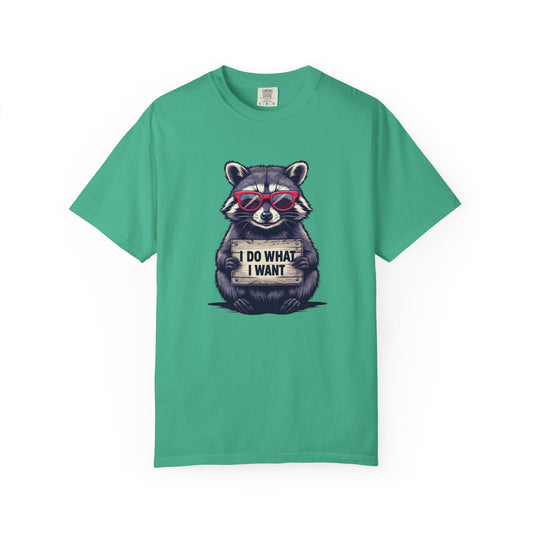 Funny Raccoon T-Shirt, Casual Wear, Gift for Animal Lovers, Unique Graphic Tee, Birthday Gift, Unisex Apparel