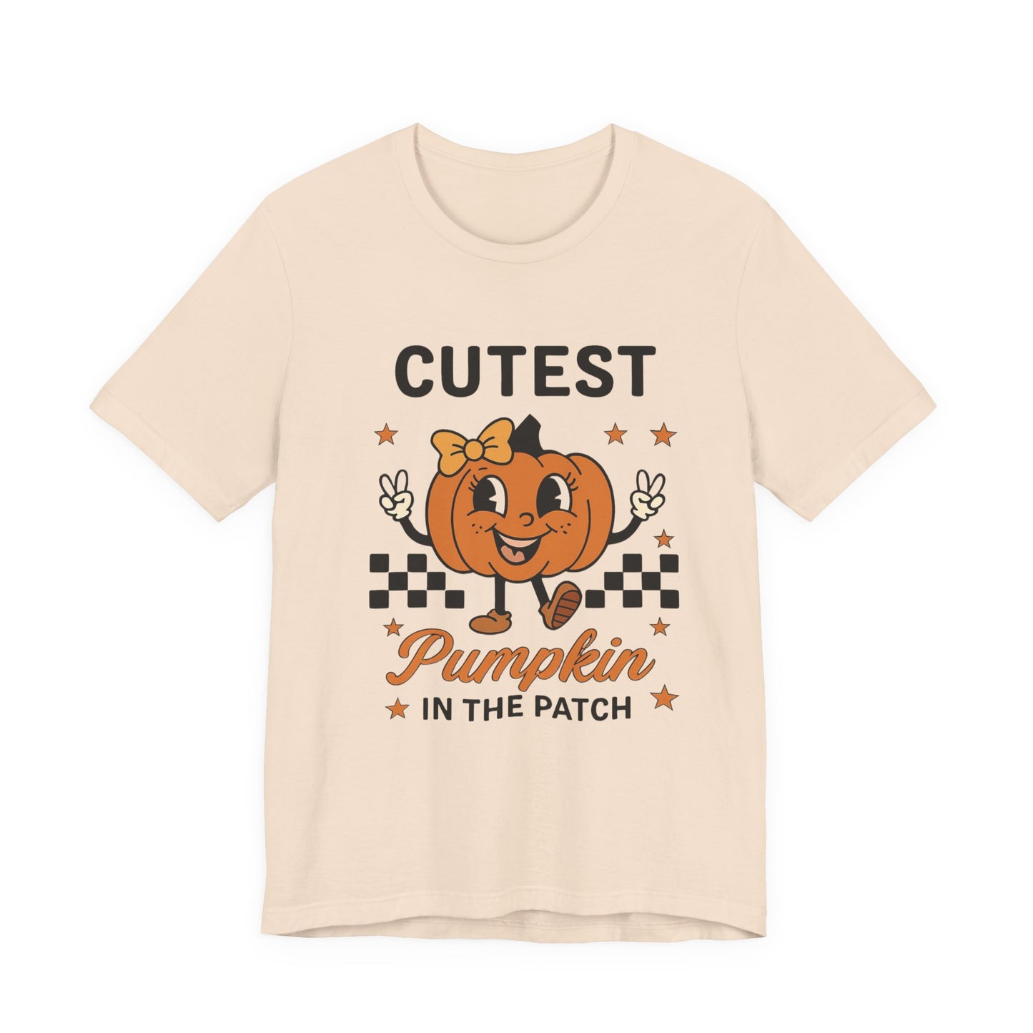 Cute Pumpkin Short Sleeve Tee, Fall T-Shirt, Halloween Shirt, Pumpkin Patch Top, Unisex Graphic Tee