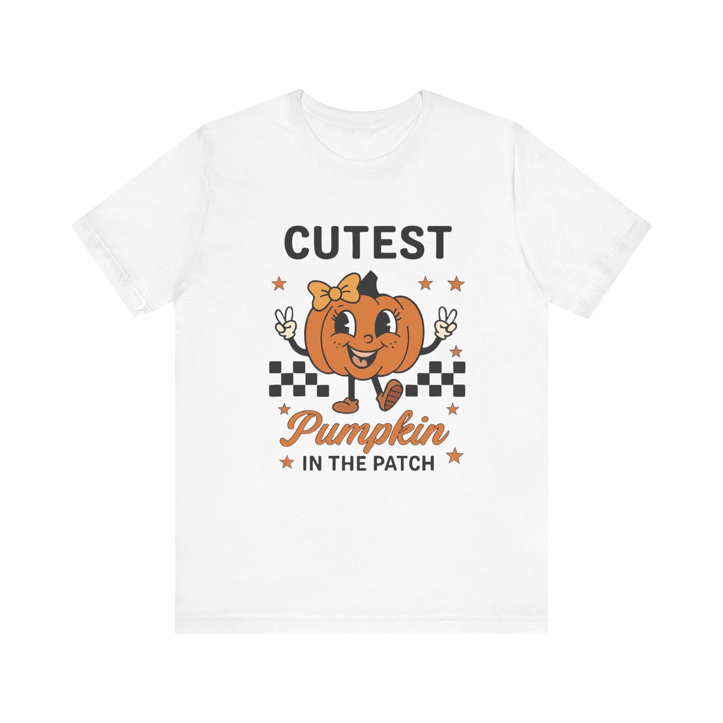 Cute Pumpkin Short Sleeve Tee, Fall T-Shirt, Halloween Shirt, Pumpkin Patch Top, Unisex Graphic Tee