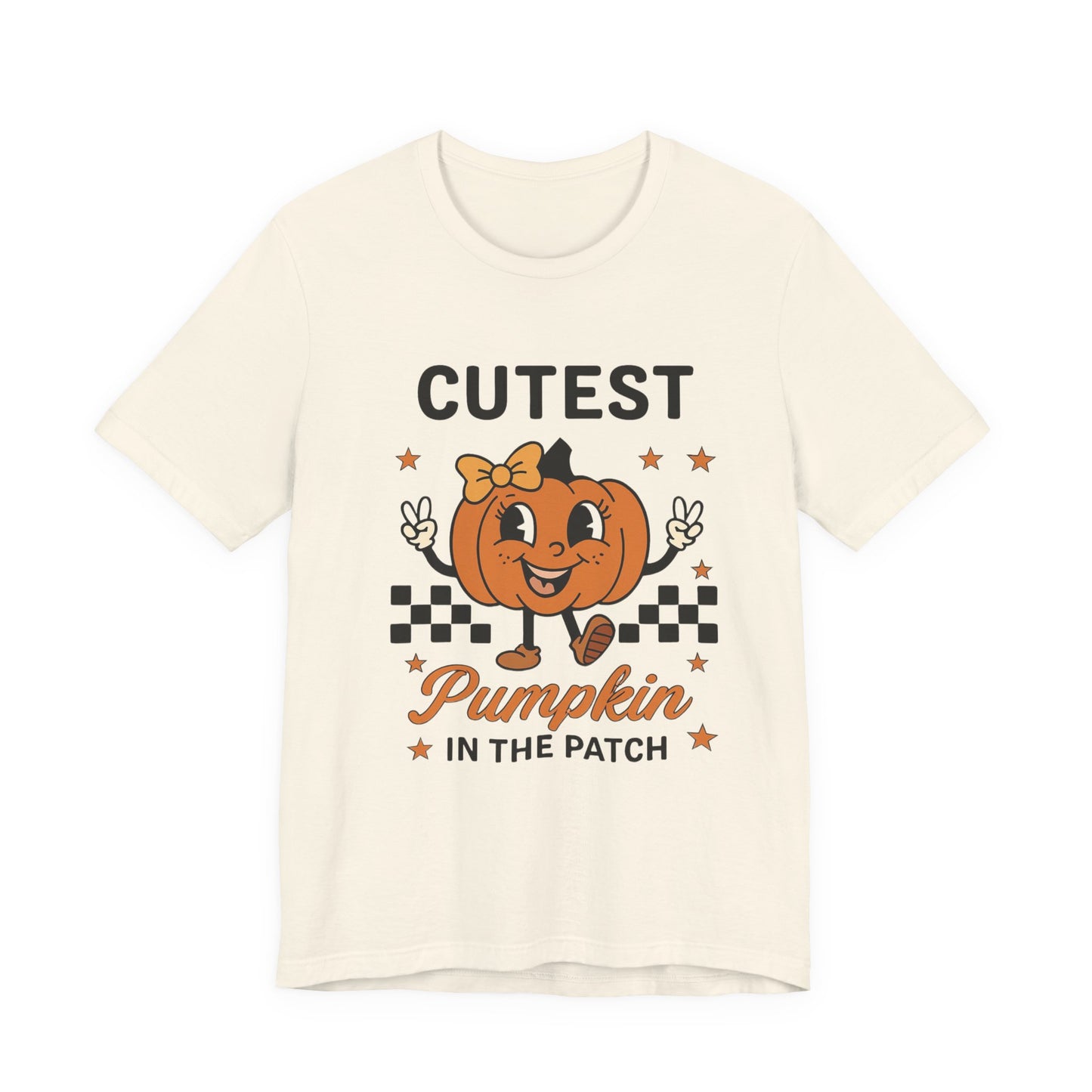 Cute Pumpkin Short Sleeve Tee, Fall T-Shirt, Halloween Shirt, Pumpkin Patch Top, Unisex Graphic Tee