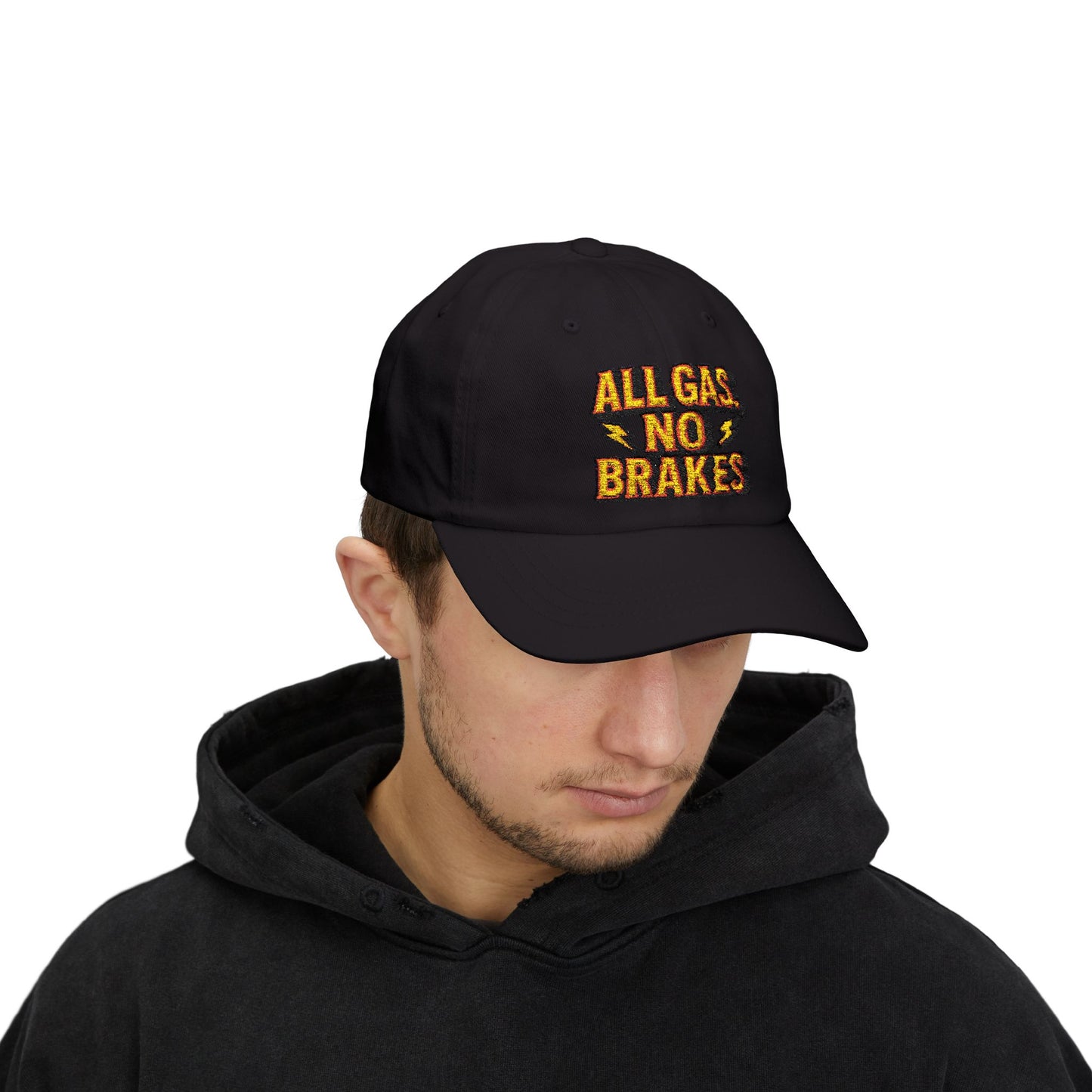 All Gas, No Brakes Dad Cap, Casual Summer Hat, Gift for Car Lovers, Father's Day Accessory, Everyday Cap