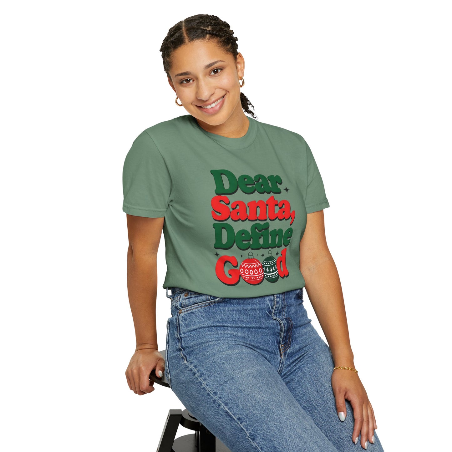 Dear Santa, Define Good T-Shirt | Unisex Holiday Tee | Christmas Gift, Funny Santa Shirt, Festive Apparel, Holiday Party Wear