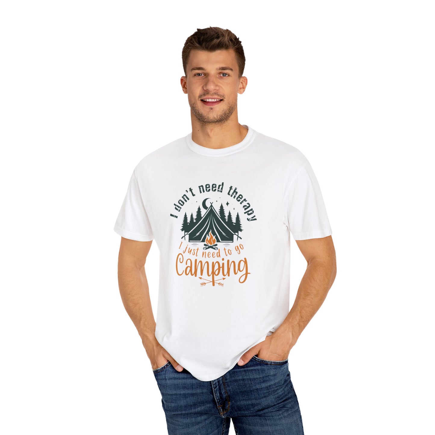 Camping Therapy Unisex T-Shirt, Outdoor Apparel, Gift for Campers, Nature Lover Shirt, Adventure Clothing, Summer Relaxation Wear