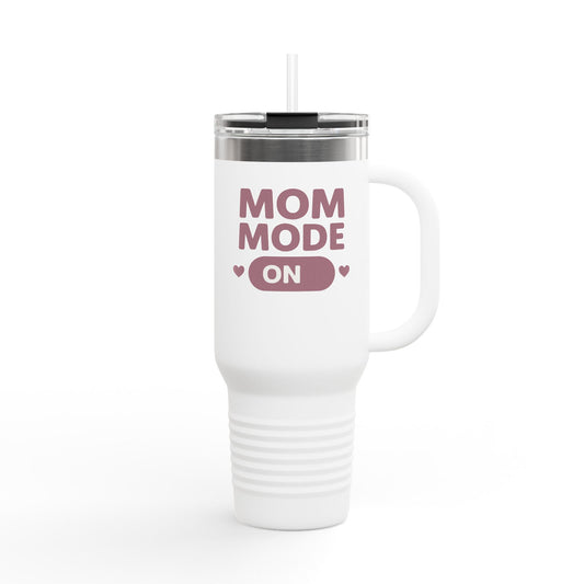 Insulated Travel Mug for Busy Moms, Mom Mode On Mug, 40oz Coffee Tumbler, Gifts for Moms, Travel Mug for Daily Use