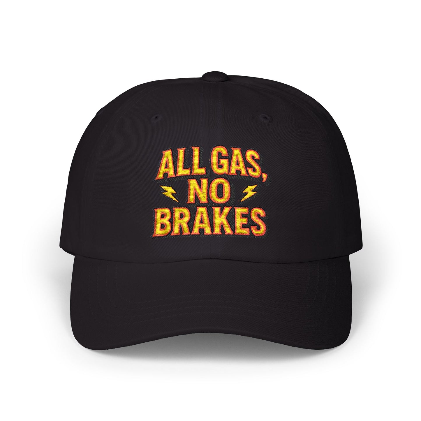All Gas, No Brakes Dad Cap, Casual Summer Hat, Gift for Car Lovers, Father's Day Accessory, Everyday Cap