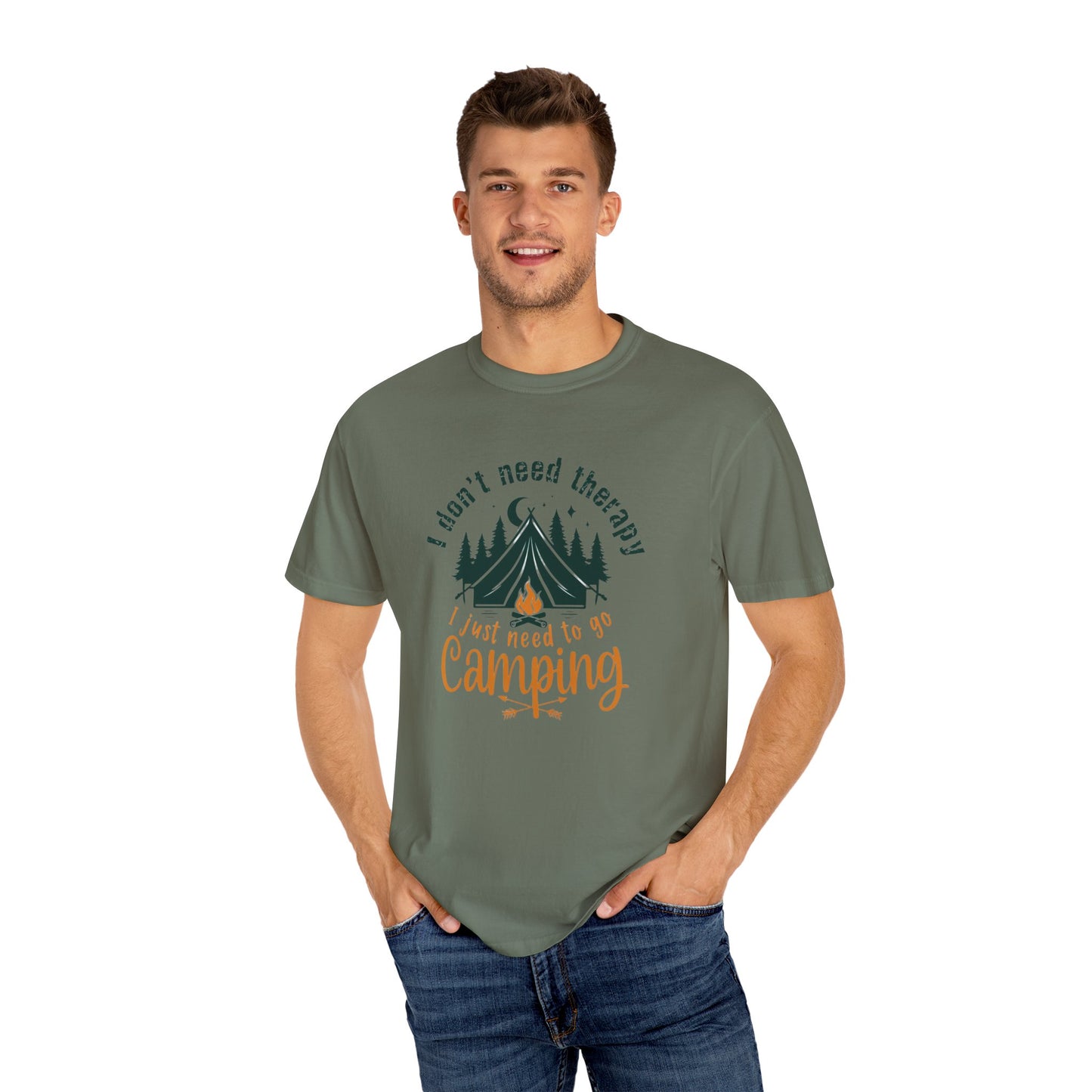 Camping Therapy Unisex T-Shirt, Outdoor Apparel, Gift for Campers, Nature Lover Shirt, Adventure Clothing, Summer Relaxation Wear