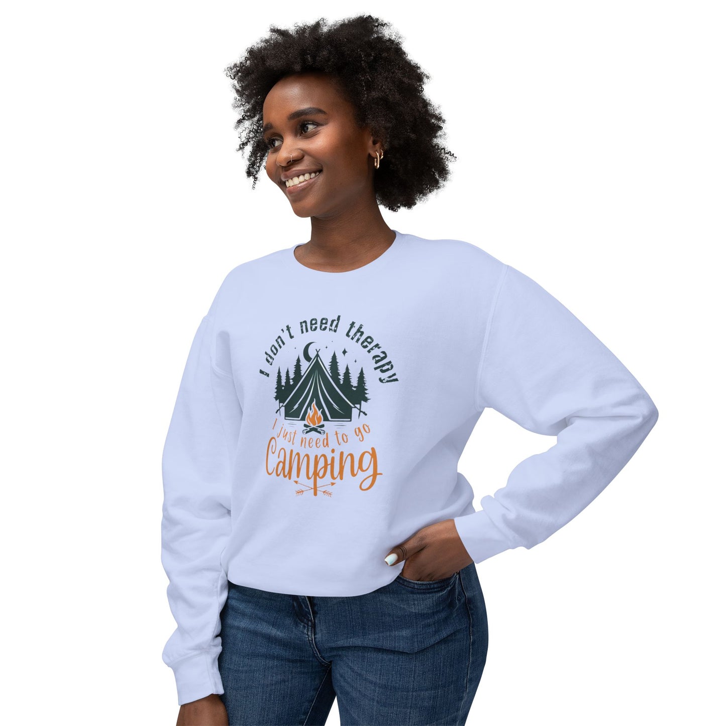 Camping Therapy Crewneck Sweatshirt | Unisex Lightweight Pullover for Outdoor Lovers | Perfect Gift for Campers, Nature Enthusiasts, [...]