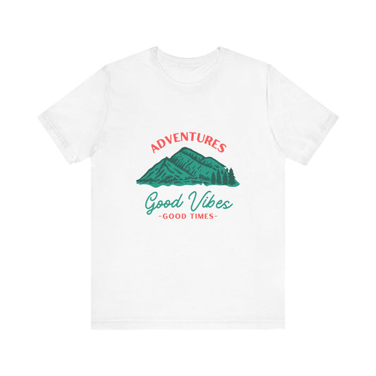 Adventure Vibes Tee - Unisex Jersey Short Sleeve Shirt, Perfect for Outdoor Enthusiasts, Travel Lovers, Camping, Gift for Him, Gift for Her
