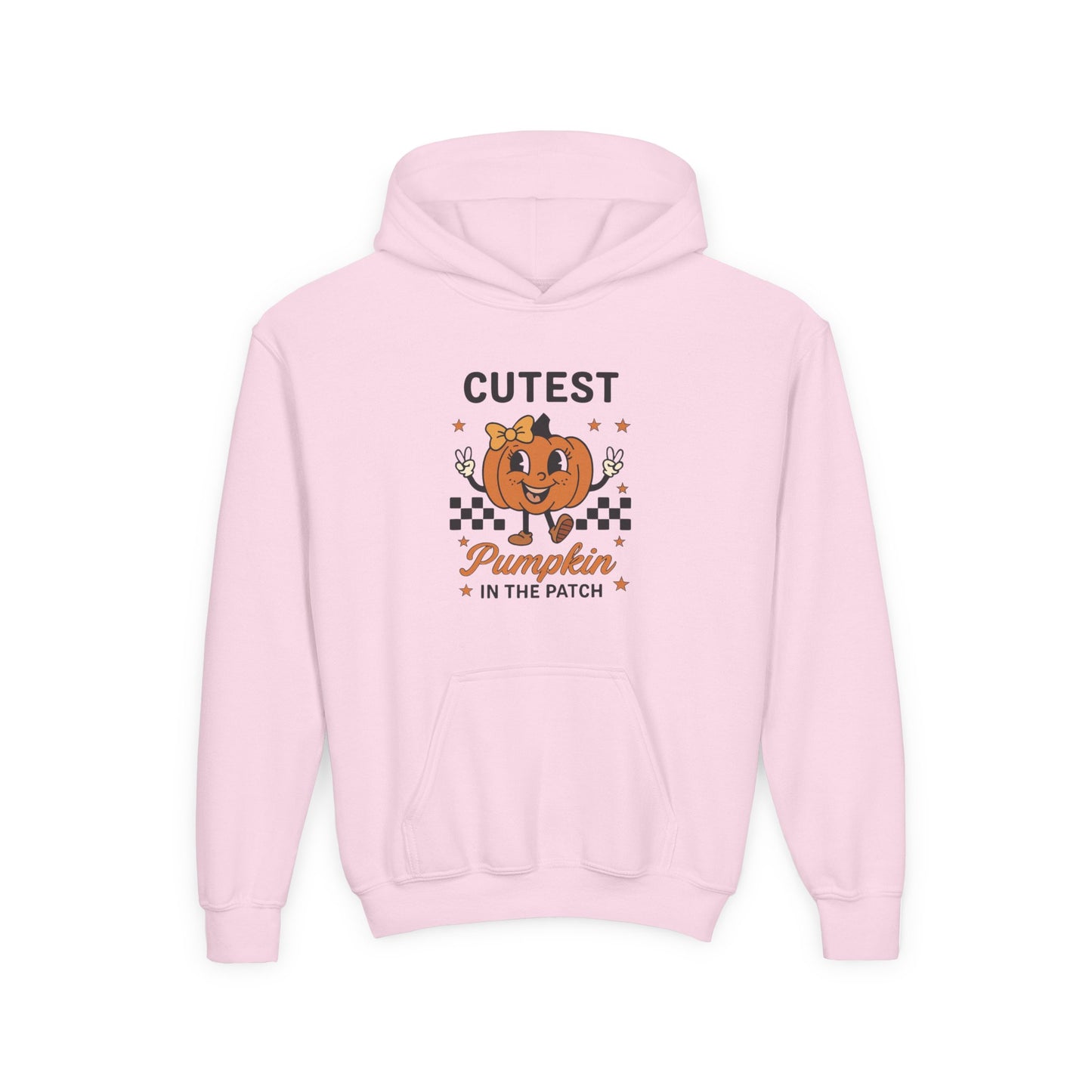 Cutest Pumpkin Youth Hoodie, Fall Sweatshirt, Halloween Apparel, Cozy Kids Hoodie, Seasonal Gift for Kids