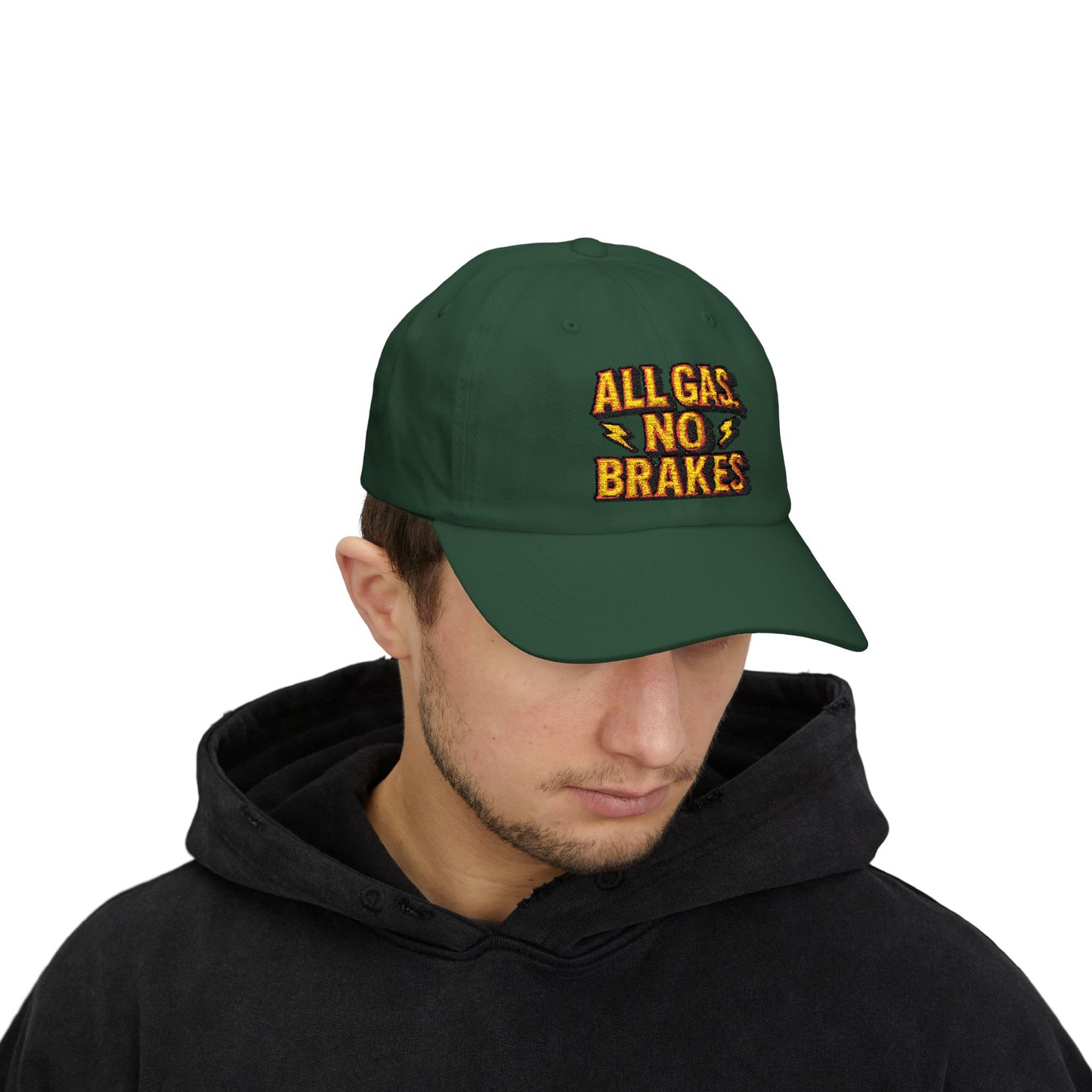 All Gas, No Brakes Dad Cap, Casual Summer Hat, Gift for Car Lovers, Father's Day Accessory, Everyday Cap