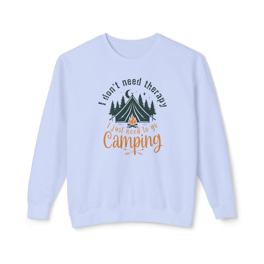 Camping Therapy Crewneck Sweatshirt | Unisex Lightweight Pullover for Outdoor Lovers | Perfect Gift for Campers, Nature Enthusiasts, [...]
