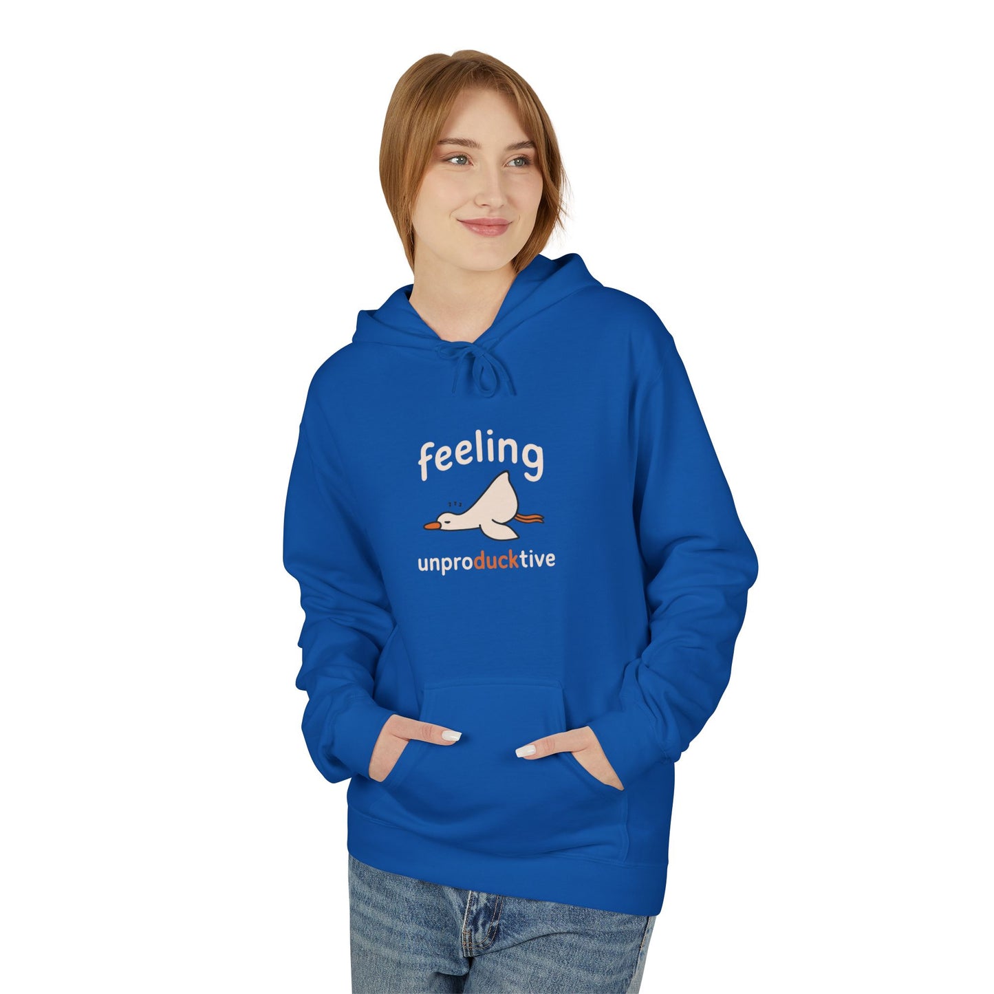 Cozy Unisex Hoodie - Feeling Unproductive, Comfortable Sweatshirt, Relaxing Outfit, Gift for Lazy Days, Casual Wear