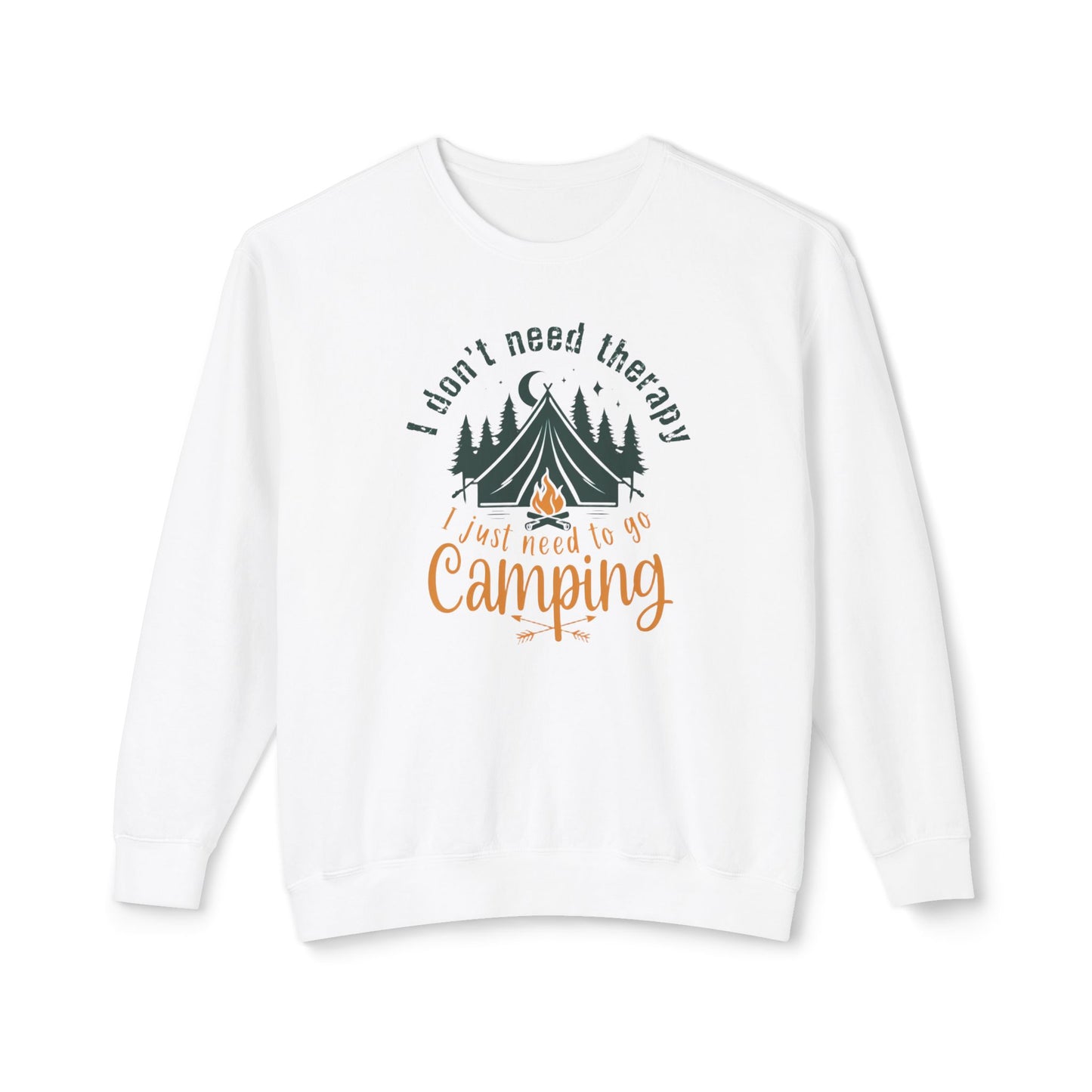 Camping Therapy Crewneck Sweatshirt | Unisex Lightweight Pullover for Outdoor Lovers | Perfect Gift for Campers, Nature Enthusiasts, [...]