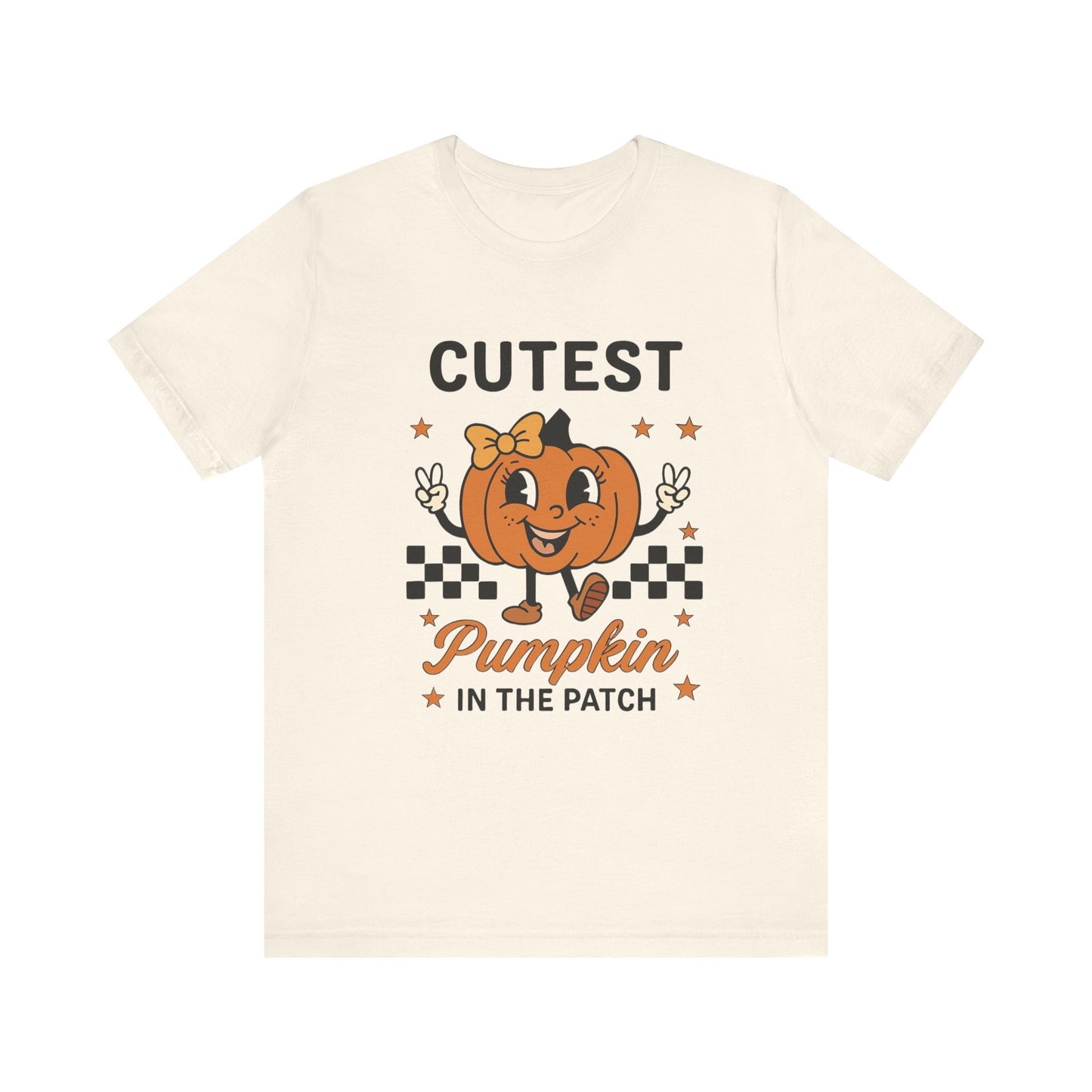 Cute Pumpkin Short Sleeve Tee, Fall T-Shirt, Halloween Shirt, Pumpkin Patch Top, Unisex Graphic Tee