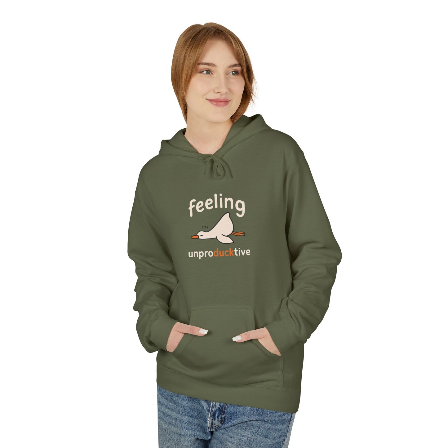 Cozy Unisex Hoodie - Feeling Unproductive, Comfortable Sweatshirt, Relaxing Outfit, Gift for Lazy Days, Casual Wear