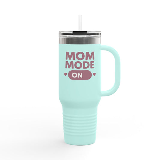 Insulated Travel Mug for Busy Moms, Mom Mode On Mug, 40oz Coffee Tumbler, Gifts for Moms, Travel Mug for Daily Use