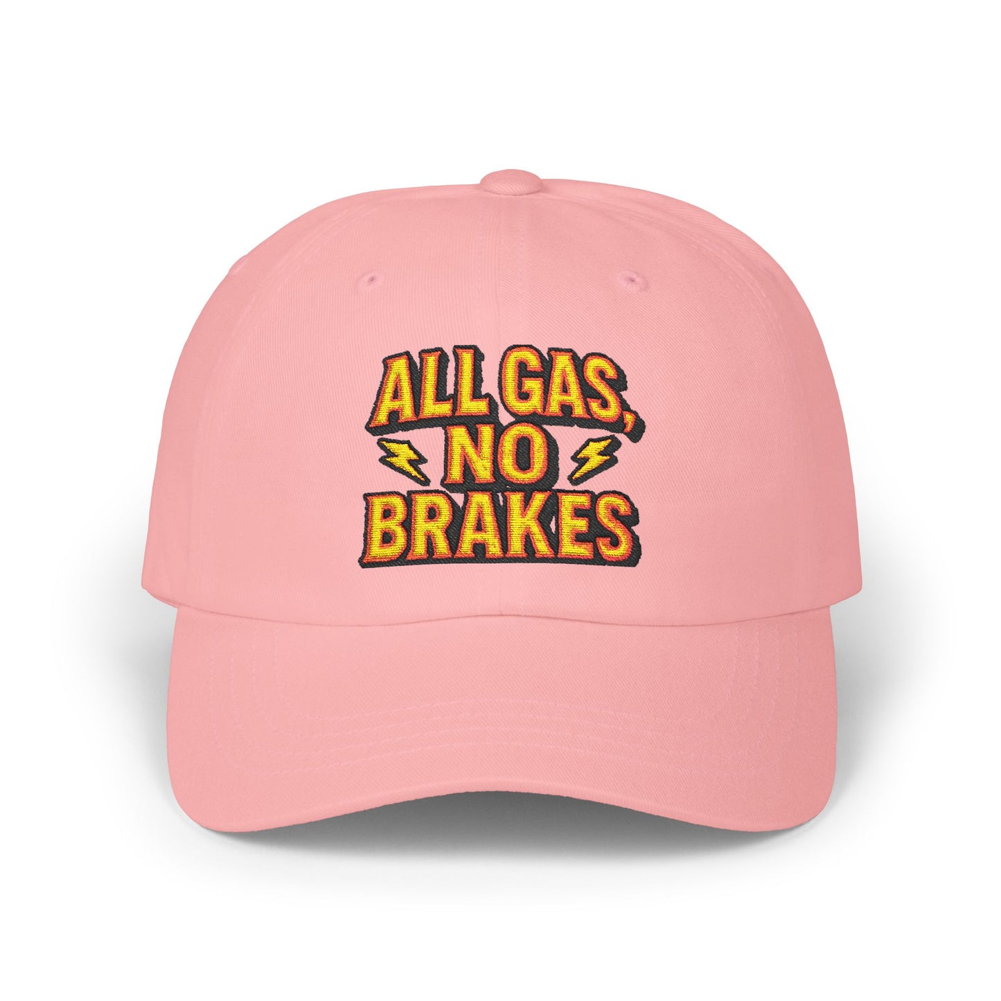 All Gas, No Brakes Dad Cap, Casual Summer Hat, Gift for Car Lovers, Father's Day Accessory, Everyday Cap