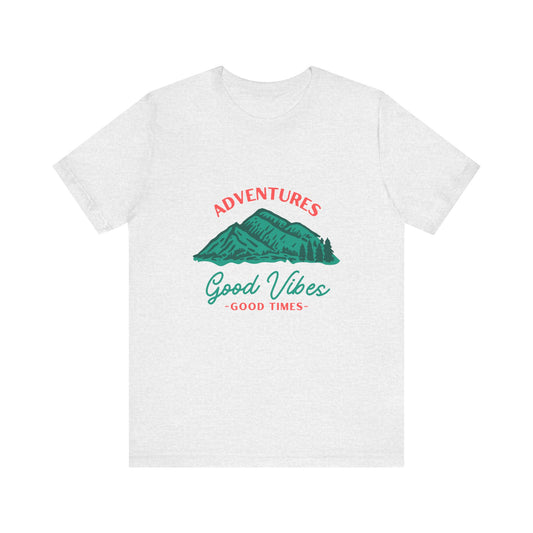 Adventure Vibes Tee - Unisex Jersey Short Sleeve Shirt, Perfect for Outdoor Enthusiasts, Travel Lovers, Camping, Gift for Him, Gift for Her