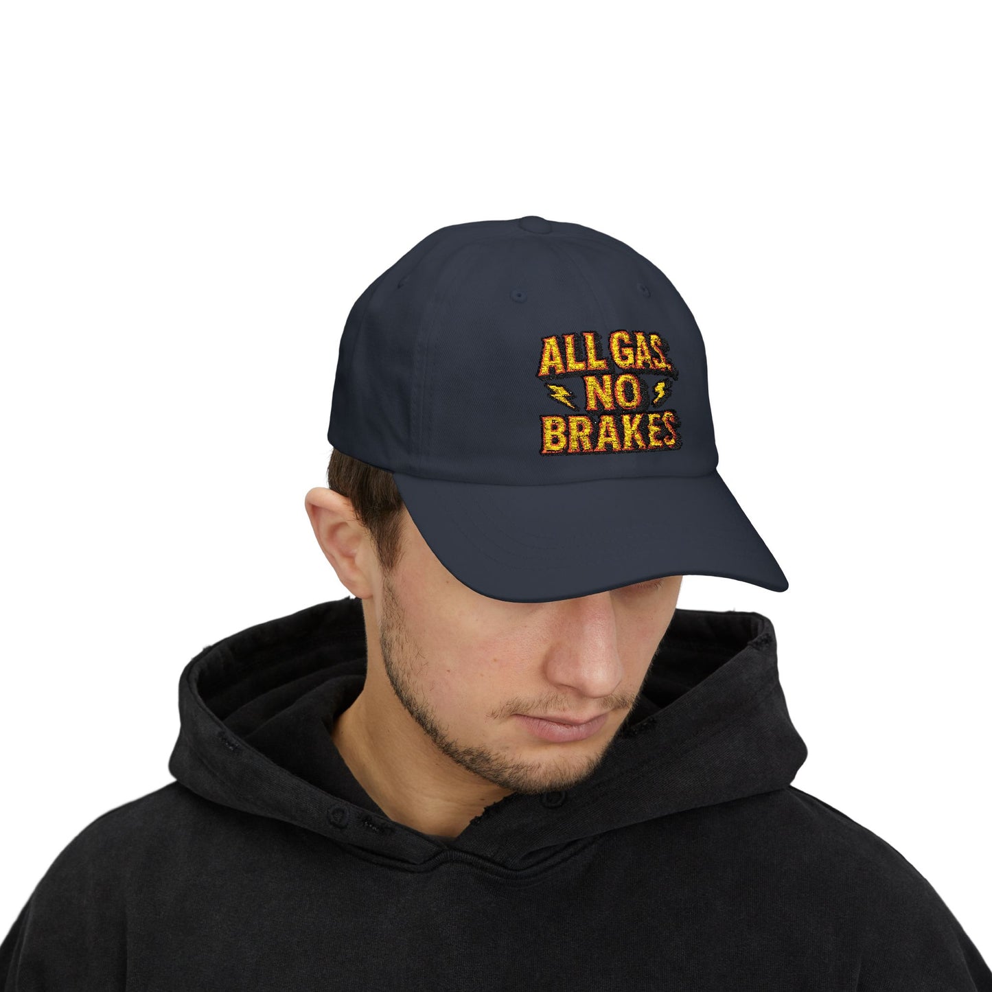 All Gas, No Brakes Dad Cap, Casual Summer Hat, Gift for Car Lovers, Father's Day Accessory, Everyday Cap