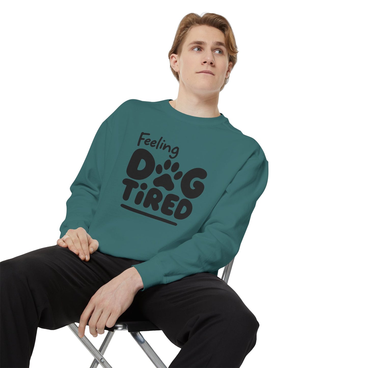 Dog Tired Sweatshirt - Cozy Unisex Garment-Dyed Pullover, Perfect for Dog Lovers, Pet Owners, Gifts for Dog Moms, Funny Pet [...]